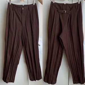 Issey Miyake vintage pinstripe pleated trousers